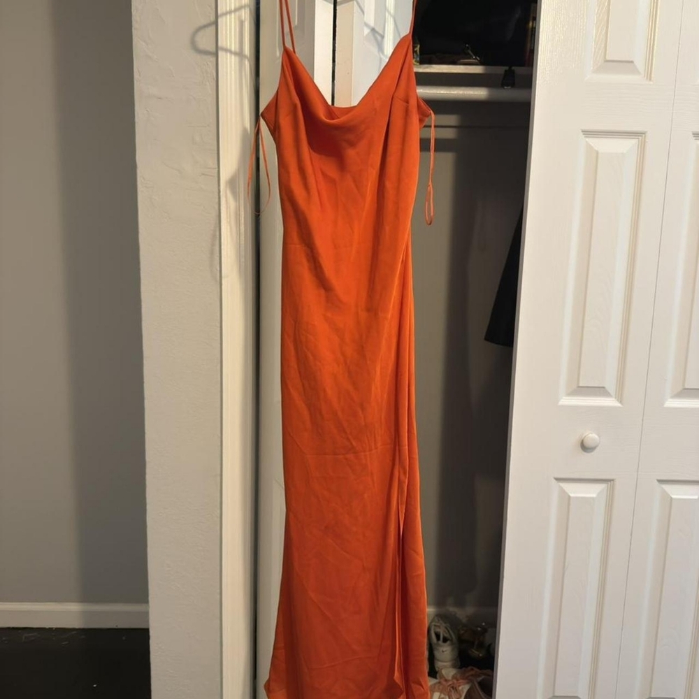 Express Vibrant Orange Maxi Dress